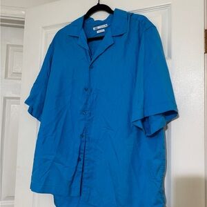 Zara Vibrant Blue Regular Fit Shirt